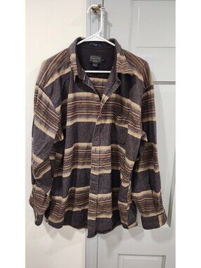 Pendleton Lodge Mens striped button-up shirt size XXL